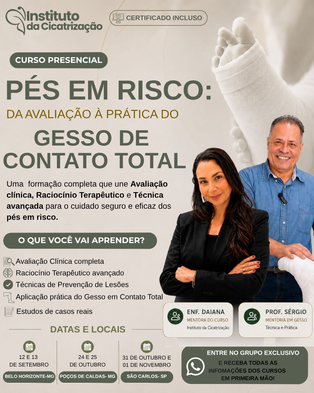 Banner Curso Presencial Tratamento de Feridas